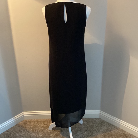WHBM Sleek long black sleeveless dress - Picture 6 of 10
